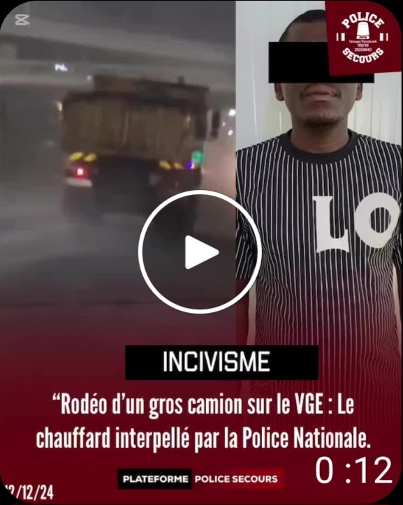 ABIDJAN : Rodéo de gros camion, sur le VGE : Arrestation bien méritée
